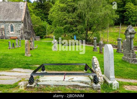 Rob Roys Grab in Balquhidder, Schottland, Großbritannien Stockfoto