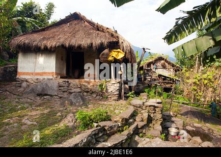 Schönes Haus Haus Gebäude in Nepal, Khumbu Tal, Solukhumbu, Nepal Himalaya Berge Stockfoto