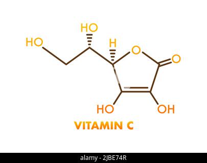 3D Vitamin C Formel für Konzeptdesign. Gesundheitskonzept Stock Vektor