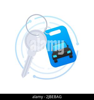 Car Key und des Alarmsystems. Vektorgrafik Stock Vektor
