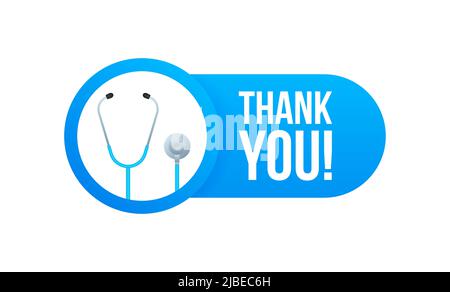 Medizinische Illustration mit Thank You Vector Illustration. Stock Vektor