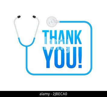 Medizinische Illustration mit Thank You Vector Illustration. Stock Vektor
