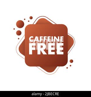 Koffeinfreies Symbol. Kaffeebohnen. Vektorgrafik. Stock Vektor