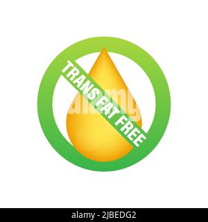 Trans-Fett frei für Web-Design. Bearbeitbarer Vektor. Bearbeitbare Kontur. Vektorgrafik Stock Vektor