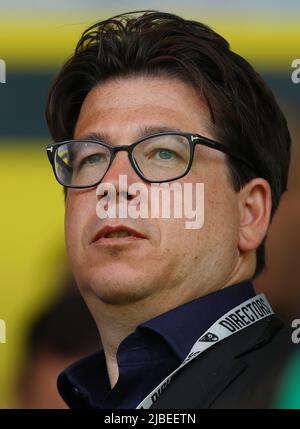 Englischer Komiker, Autor und Fernsehmoderator, Michael McIntyre - Norwich City / Tottenham Hotspur, Premier League, Carrow Road, Norwich, Großbritannien - 22.. Mai 2022 nur zur redaktionellen Verwendung - es gelten DataCo-Beschränkungen Stockfoto