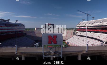 Lincoln, Nebraska – 29. Mai 2022: NCAA College Football Stadium der University of Nebraska Cornhuskers Stockfoto