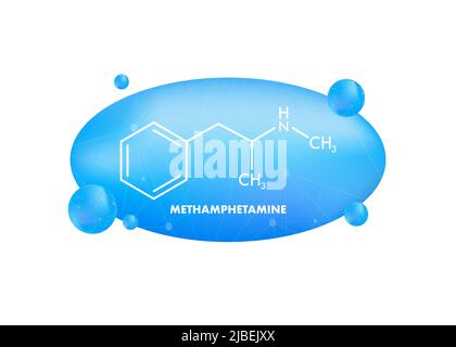 Methamphetamin Formel, großes Design für jeden Zweck Stock Vektor