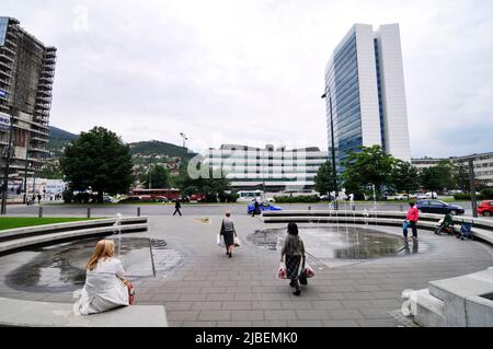 Das Parlamentsgebäude von Bosnien und Herzegowina in Sarajevo, Bosnien und Herzegowina. Stockfoto