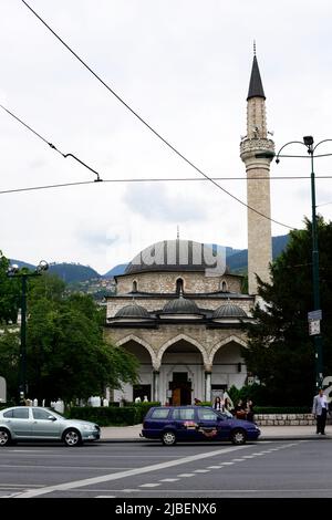 Ali Pashas Moschee in Sarajevo, Bosnien und Herzegowina. Stockfoto