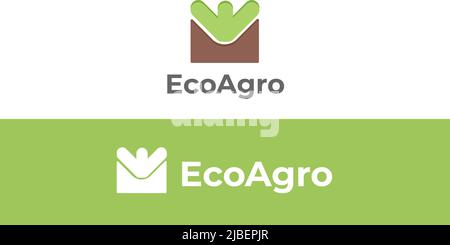 Logo für Eco Agro Nature Technology. Green Eco-Tech und Industrie-Logo Stock Vektor