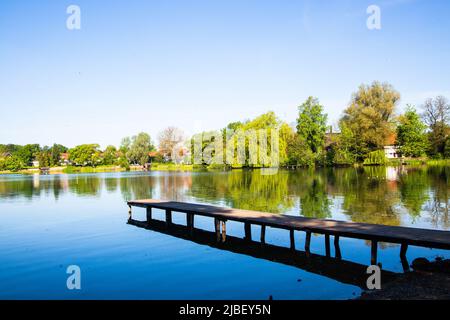 Wesslinger See in Bayern, Naturschutzgebiet und Biotop Stockfoto
