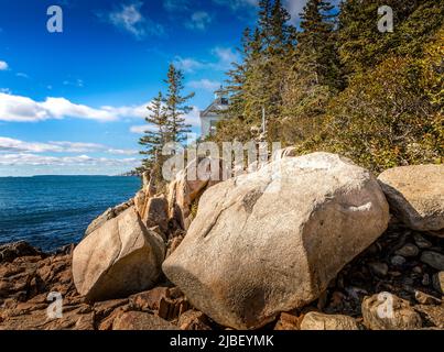 Bass Harbor Head Lighthouse, Tremont Maine USA Stockfoto