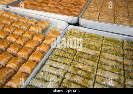 Traditionelles türkisches Dessert Baklava close-up Stockfoto