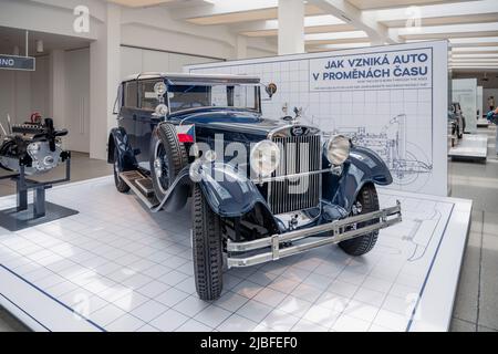 Oldtimer im SKODA Auto Museum Stockfoto