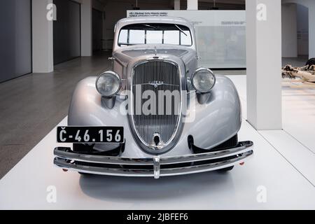 Oldtimer im SKODA Auto Museum Stockfoto