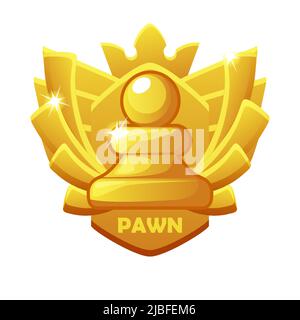 Symbol „Bauer“. Chess award Symbol für Schachstrategie Brettspiel. Stock Vektor