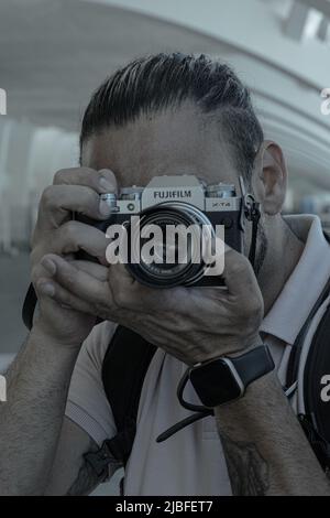 Der Fujifilm X-T4 in Aktion! Stockfoto