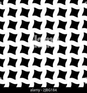 Abstraktes, nahtloses Muster aus verdrehten Quadraten Stock Vektor