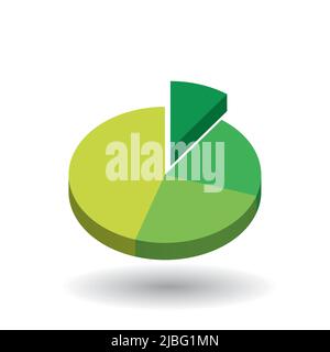 Design-Element für grünes Kreisdiagramm Stock Vektor