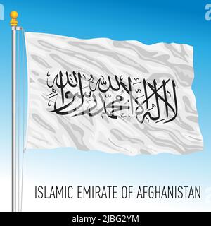 Islamisches Emirat Afghanistan Moderne offizielle Flagge, asiatisches Land, Vektorgrafik Stock Vektor