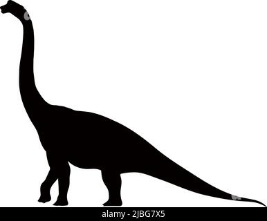 Dinosaurier der Jurassic Periode. Silhouetten verschiedener Dinosaurier. Vektordinosaurier. Stock Vektor