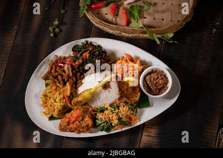 Nasi Campur Bali Stockfoto