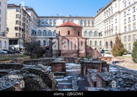 Das Bild der St. George Rotunda in Sofia, Bulgarien Stockfoto