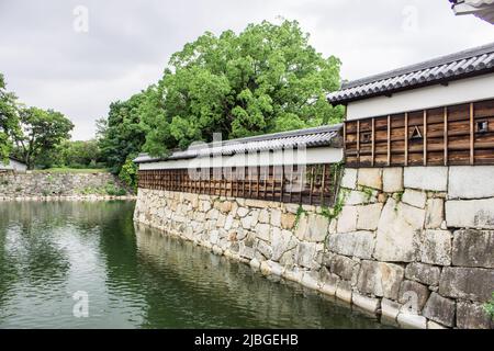 Burg Hiroshima, Japan. Wurde in den 1590s gebaut, aber durch den Atombombenangriff auf 1945 zerstört (umgebaut im Jahr 1958 als Nachbildung des Originals) Stockfoto