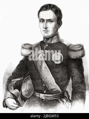 Franz II., 1836 – 1894. Letzter König der beiden Sizilien. Aus L'Univers Illustre, Paris, 1859 Stockfoto