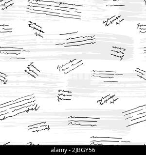 Handschrift Briefnachahmung auf vintage Hintergrund. Doodle handgezeichnete Linien, Pinselstriche Vektor nahtlose Muster. Mode abstrakte Vorlage Design Stock Vektor