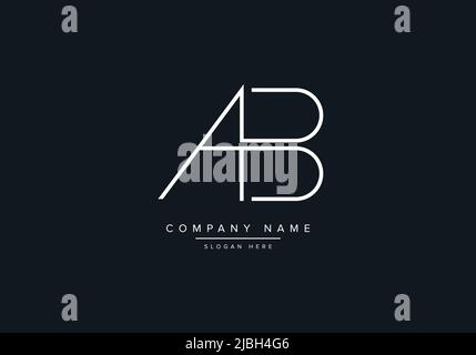 AB LETTER LOGO DESIGN VEKTOR-VORLAGE Stock Vektor