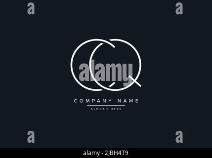 CQ LETTER LOGO DESIGN VEKTOR-VORLAGE Stock Vektor