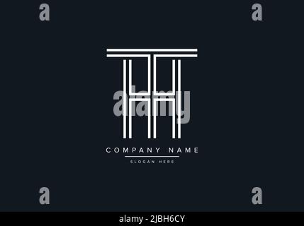 monogram HT Alphabet Initial Line Art Logo Vektor, Initial Logo, Logo, Logo Vektor, Alphabet, monogramm, Monogramm-Vektor Stock Vektor