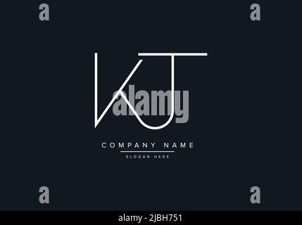 alphabet Buchstaben Monogramm Symbol Logo KJ Stock Vektor