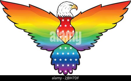 Regenbogenadler Stock Vektor