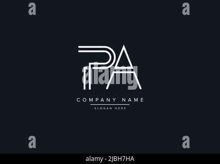Creative Letters PA Logo Design Vektor-Vorlage. Stock Vektor