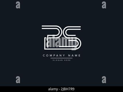 Creative Letters PS Logo Design Vektorvorlage. Stock Vektor