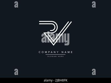 Creative Letters RV Logo Design Vektor-Vorlage. Stock Vektor