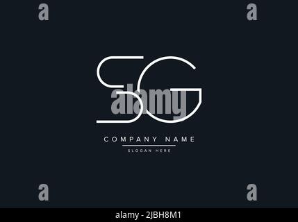 Creative Letters SG Logo Design Vektor-Vorlage. Stock Vektor
