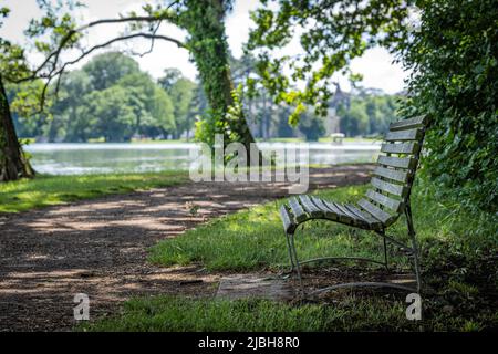 Die Schlösser von Laxenburg befinden sich in der Gemeinde Laxenburg in Niederösterreich im Schlosspark befindet sich das alte Schloss und die Franzensburg Stockfoto