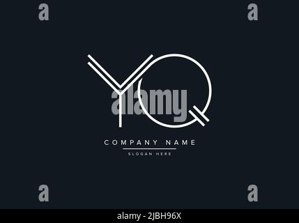 YQ abstrakte Buchstaben Logo Monogramm Stock Vektor