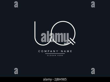 UQ abstrakte Buchstaben Logo Monogramm Stock Vektor