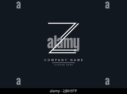 ZL abstrakte Buchstaben Logo Monogramm Stock Vektor