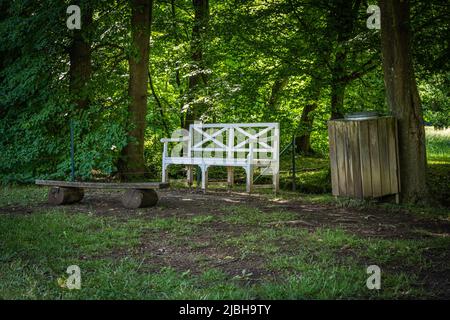 Die Schlösser von Laxenburg befinden sich in der Gemeinde Laxenburg in Niederösterreich im Schlosspark befindet sich das alte Schloss und die Franzensburg Stockfoto