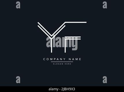 YF abstrakte Buchstaben Logo Monogramm Stock Vektor