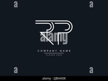 RP abstrakte Buchstaben Logo Monogramm Stock Vektor