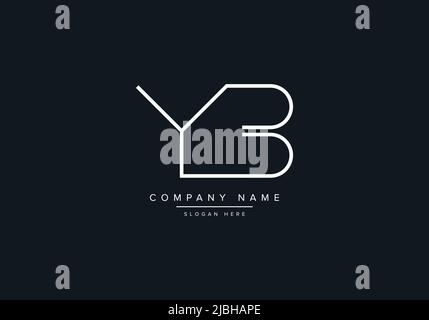 YB abstrakte Buchstaben Logo Monogramm Stock Vektor
