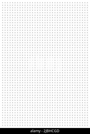 Leeres Notizbuch mit Gittern Blatt mit grauen Punkten auf weißem Hintergrund perfekt für Planer, Notizbuch, Schule, Druck A5 Blatt Schwarz weiß nahtloses Muster mit Witz Stock Vektor