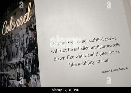 Die Abbildung zeigt eine Veranstaltung zum Thema Wirtschaft und Menschenrechte im National Center for Civil and Human Rights in Atlanta, USA, während einer belgischen Wirtschaftsmission in den Vereinigten Staaten von Amerika, Montag, den 06. Juni 2022. Eine Delegation mit der Prinzessin und verschiedenen Ministern wird Atlanta, New York und Boston vom 4.. Bis 12.. Juni besuchen. BELGA FOTO LAURIE DIEFFEMBACQ Stockfoto