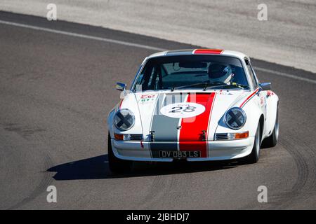 28 Laurent RICAUD, (FR), Porsche 911 2,4L S / 1973, Aktion während des Grand Prix de l'Age d'Or 2022, vom 3. Bis 5. Juni 2022 auf dem Circuit de Dijon-Prenois, in Dijon, Frankreich - Foto Alexandre Guillaumot / DPPI Stockfoto